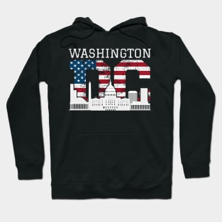 Washington Dc Capitol Hill Usa Flag Hoodie